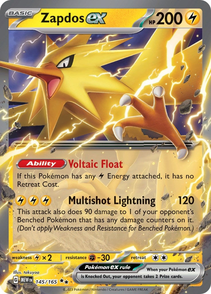 Zapdos ex - 145/165 (145/165) [SV: Scarlet & Violet 151]