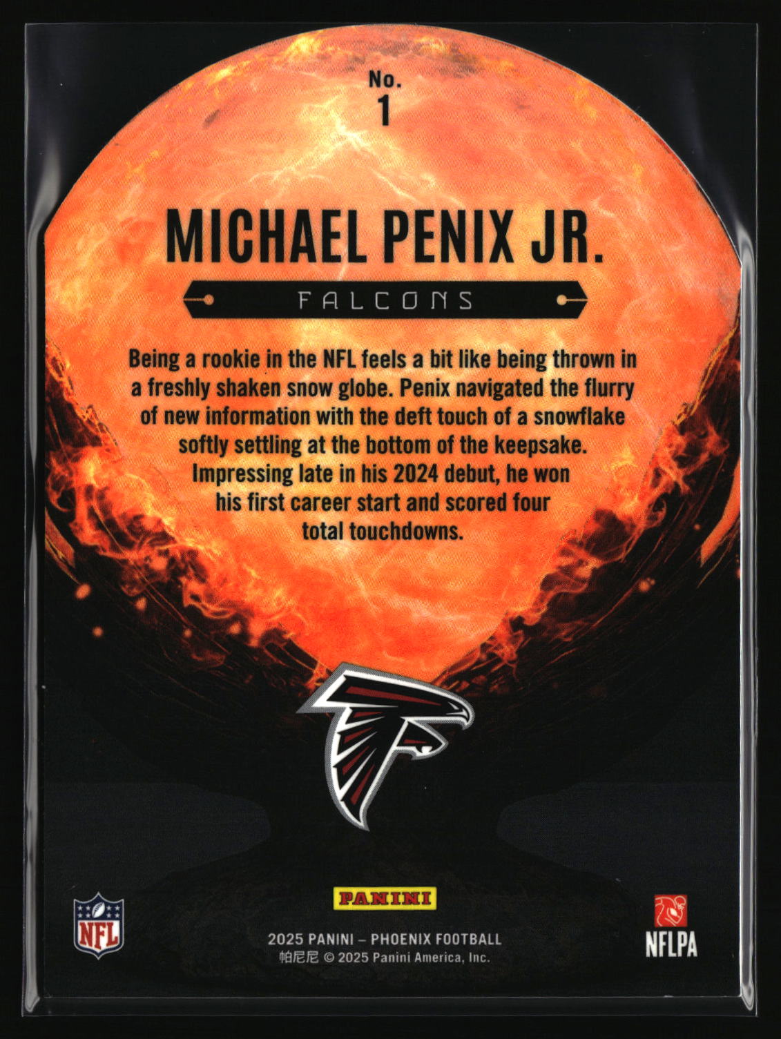 Michael Penix Jr. 2025 Panini Phoenix Resurgent Snow Globe #1