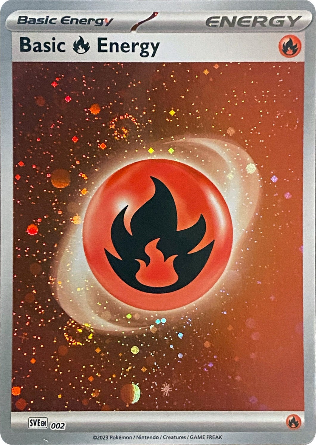 Basic Fire Energy (Cosmos Holo) (002) [SV01: Scarlet & Violet Base Set]