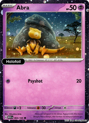 Abra - 063/165 (Cosmos Holo)