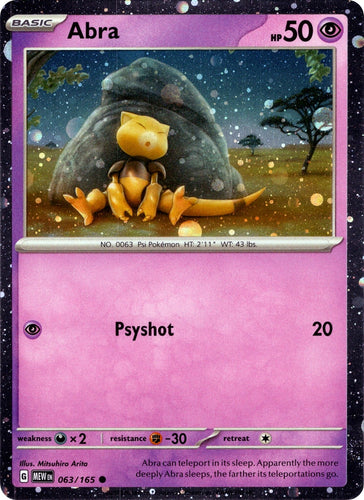 Image for Abra - 063/165 (Cosmos Holo) (063/165) [Miscellaneous Cards & Products]