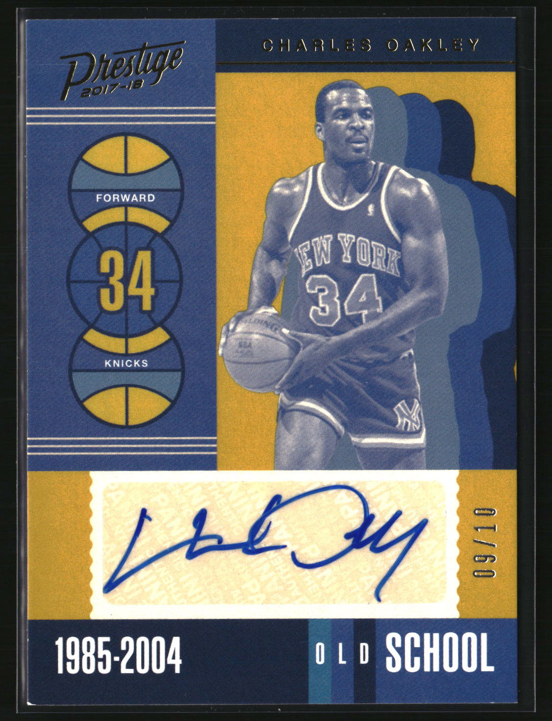 Charles Oakley 2017-18 Panini Prestige Old School Signatures Gold #OS-COL #/10