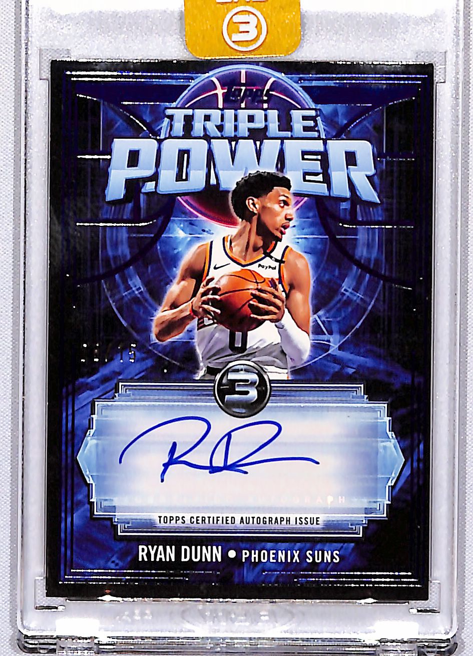 Ryan Dunn 2025-26 Topps 3 Triple Power Autos Blue #TP-RD #/15
