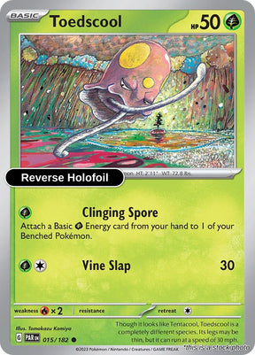 Toedscool - 015/182 - [PAR - SV04: Paradox Rift] - Reverse Holofoil