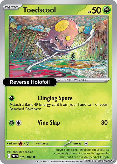 Toedscool - 015/182 - [PAR - SV04: Paradox Rift] - Reverse Holofoil
