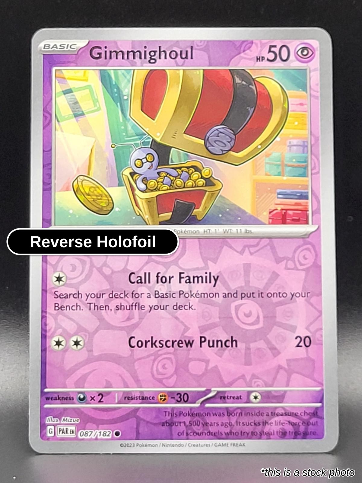 Gimmighoul - 087/182 - [PAR - SV04: Paradox Rift] - Reverse Holofoil