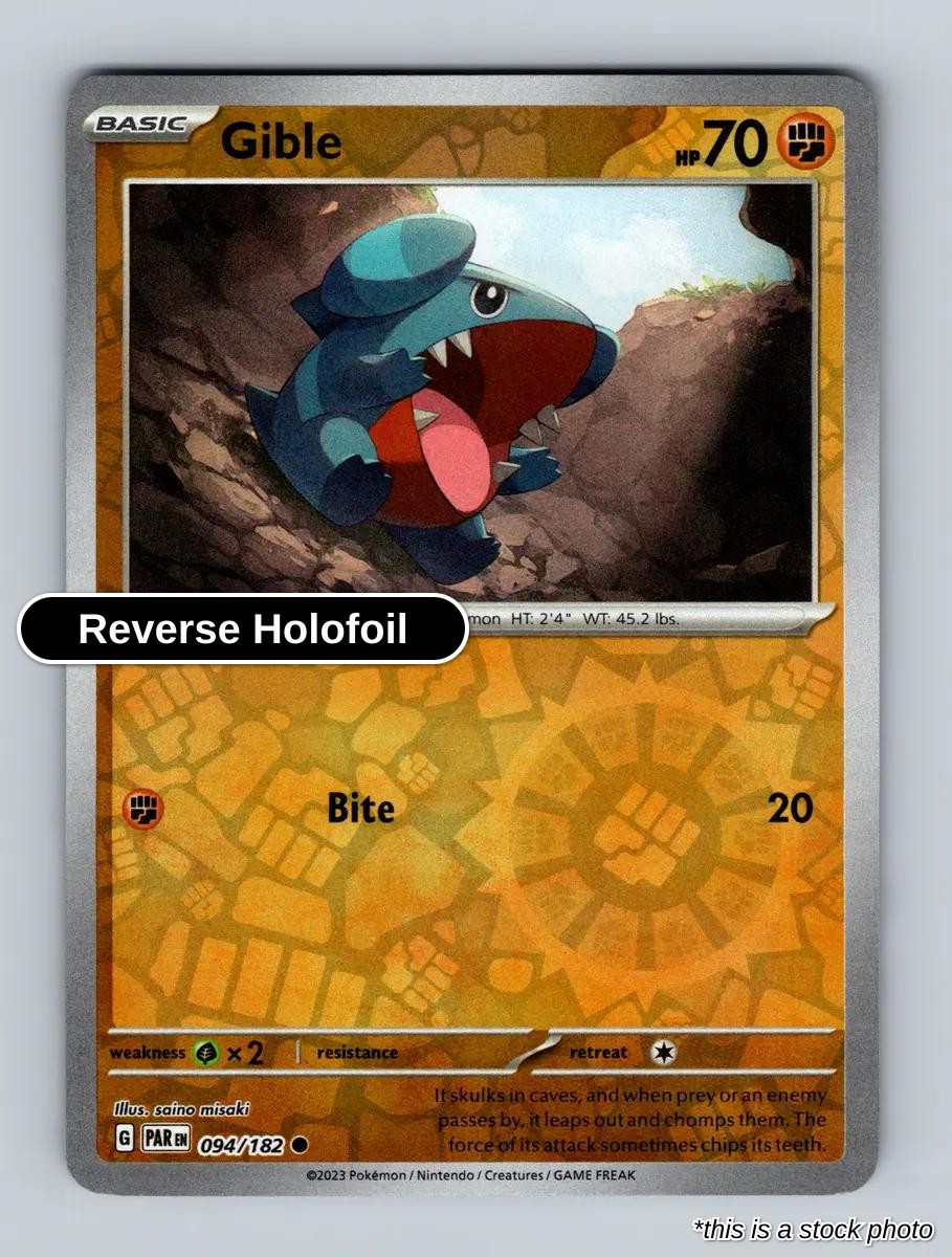 Gible - 094/182 - [PAR - SV04: Paradox Rift] - Reverse Holofoil