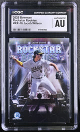 Jacob Wilson 2025 Bowman Rockstar Rookies #RR-16 CGC Authentic