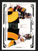 Burress / Johnson 2021 Flawless Dual Diamond Memorabilia Emerald #DD16 #/5