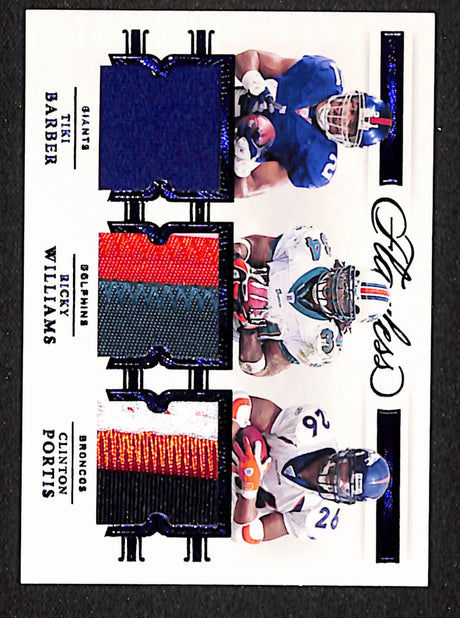 Barber / Williams / Portis 2021 Flawless Triple Patches Sapphire #TP13 #/10