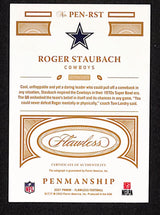 Roger Staubach 2021 Panini Flawless Flawless Penmanship Sapphire #PEN-RST #/10