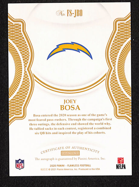 Joey Bosa 2021 Flawless Flawless Signatures #FS-JBO #/20