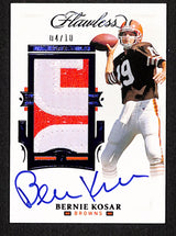 Bernie Kosar 2021 Panini Flawless Patch Autographs Sapphire #PA-BKO #/10