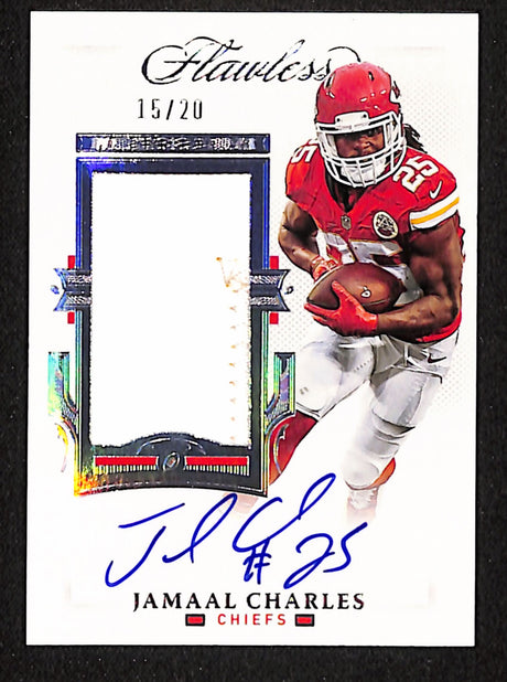 Jamaal Charles 2021 Panini Flawless Patch Autographs Silver #PA-JCH #/20