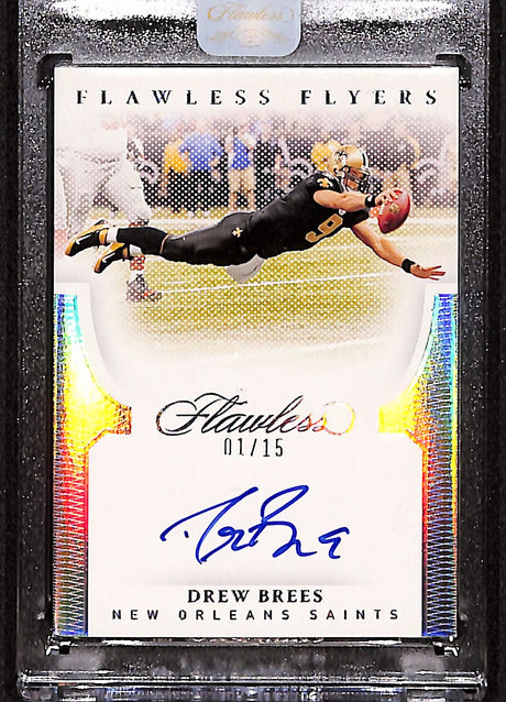Drew Brees 2021 Panini Flawless Flawless Flyers Silver #FLY-DBR #/15