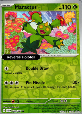 Maractus - 003/091 - [PAF - SV: Paldean Fates] - Reverse Holofoil