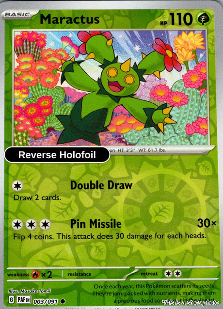 Maractus - 003/091 - [PAF - SV: Paldean Fates] - Reverse Holofoil