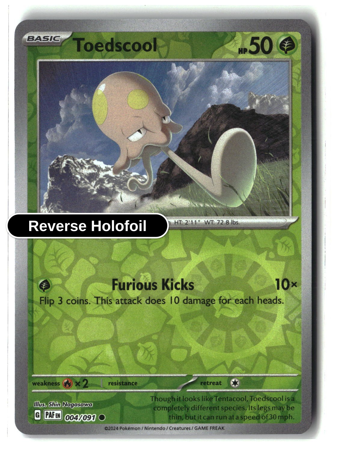 Toedscool - 004/091 - [PAF - SV: Paldean Fates] - Reverse Holofoil