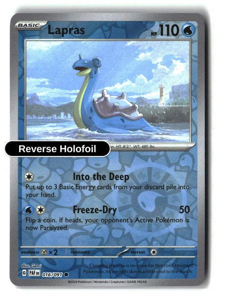 Lapras - 016/091 - [PAF - SV: Paldean Fates] - Reverse Holofoil