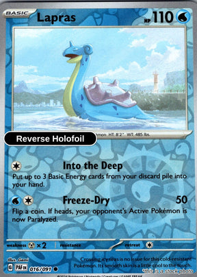 Lapras - 016/091 - [PAF - SV: Paldean Fates] - Reverse Holofoil