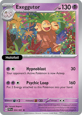 Exeggutor - 024/091 - [PAF - SV: Paldean Fates] - Holofoil