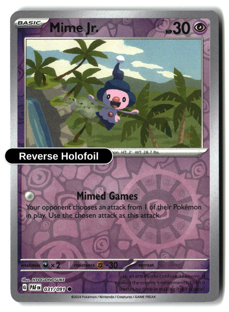 Mime Jr. - 031/091 - [PAF - SV: Paldean Fates] - Reverse Holofoil