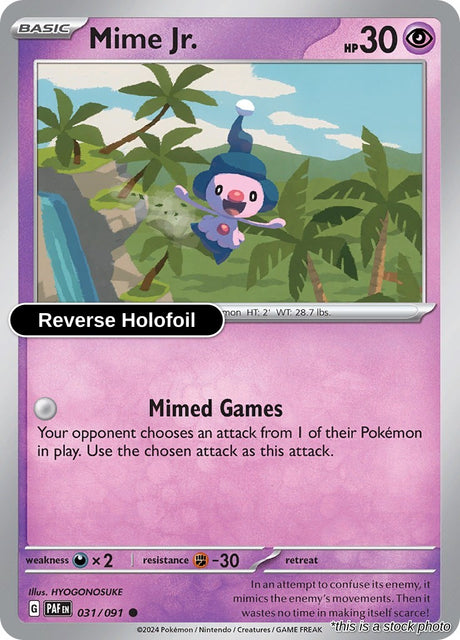 Mime Jr. - 031/091 - [PAF - SV: Paldean Fates] - Reverse Holofoil