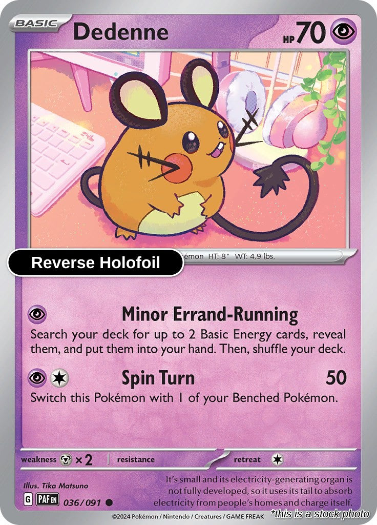 Dedenne - 036/091 - [PAF - SV: Paldean Fates] - Reverse Holofoil