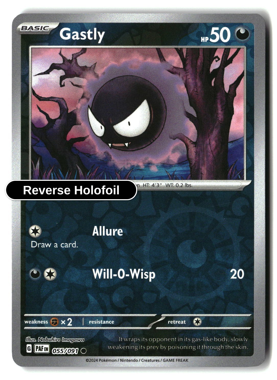 Gastly - 055/091 - [PAF - SV: Paldean Fates] - Reverse Holofoil