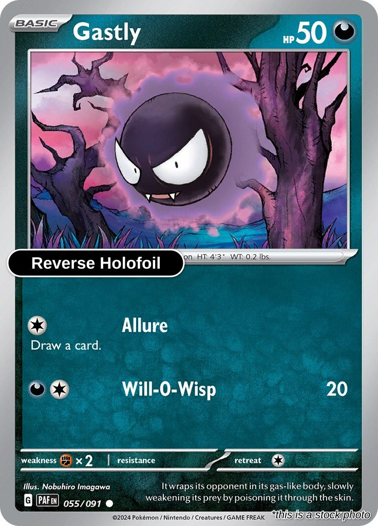 Gastly - 055/091 - [PAF - SV: Paldean Fates] - Reverse Holofoil