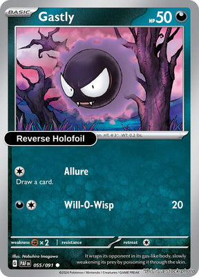 Gastly - 055/091 - [PAF - SV: Paldean Fates] - Reverse Holofoil