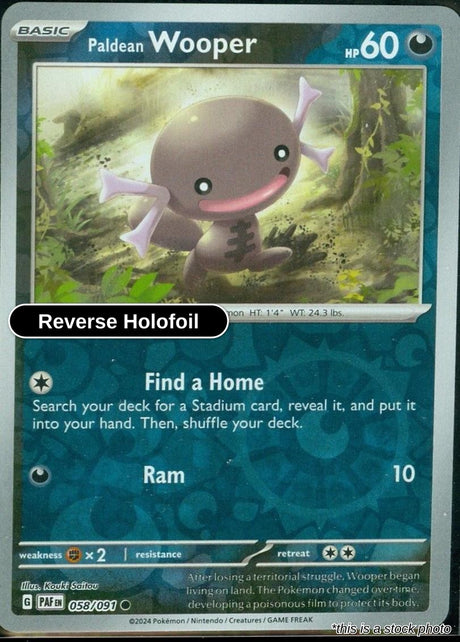 Paldean Wooper - 058/091 - [PAF - SV: Paldean Fates] - Reverse Holofoil