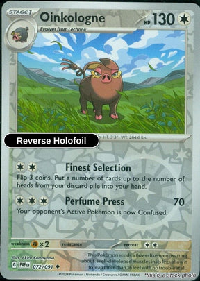 Oinkologne - 072/091 - [PAF - SV: Paldean Fates] - Reverse Holofoil