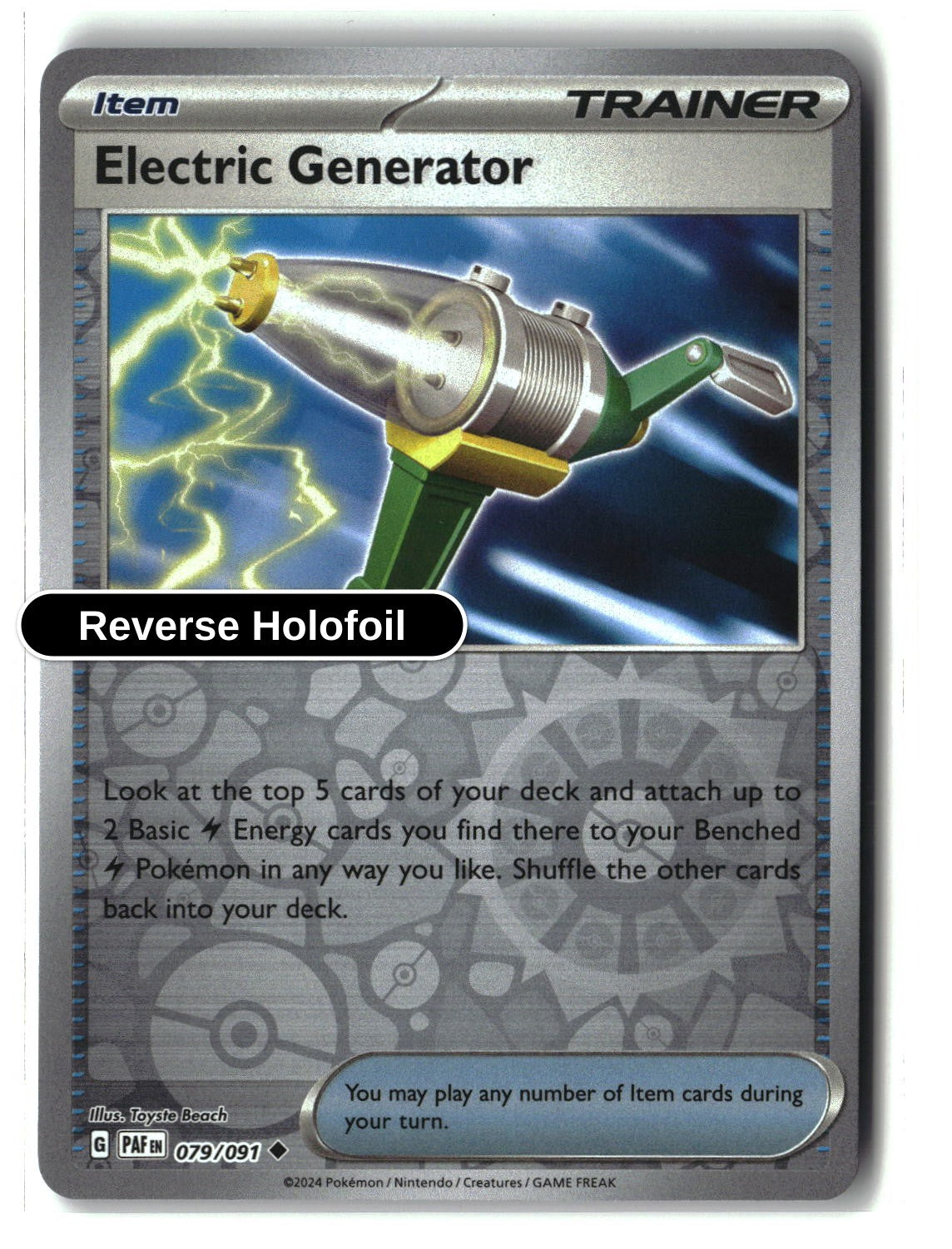 Electric Generator - 079/091 - [PAF - SV: Paldean Fates] - Reverse Holofoil