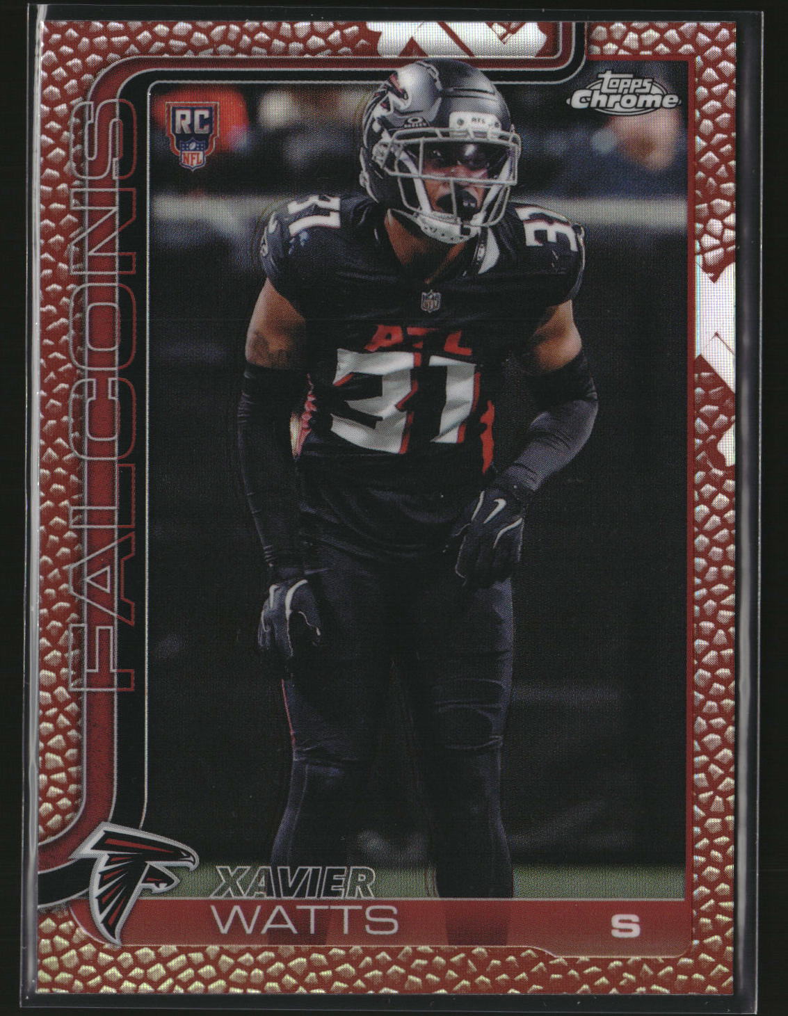 Xavier Watts 2025 Topps Chrome Football Football Leather Refractor #393