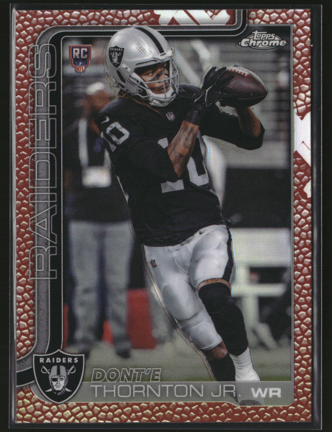 Dont'e Thronton Jr 2025 Topps Chrome Football Football Leather Refractor #385
