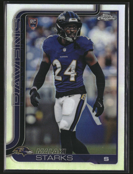 Malaki Starks 2025 Topps Chrome Football Refractor #347