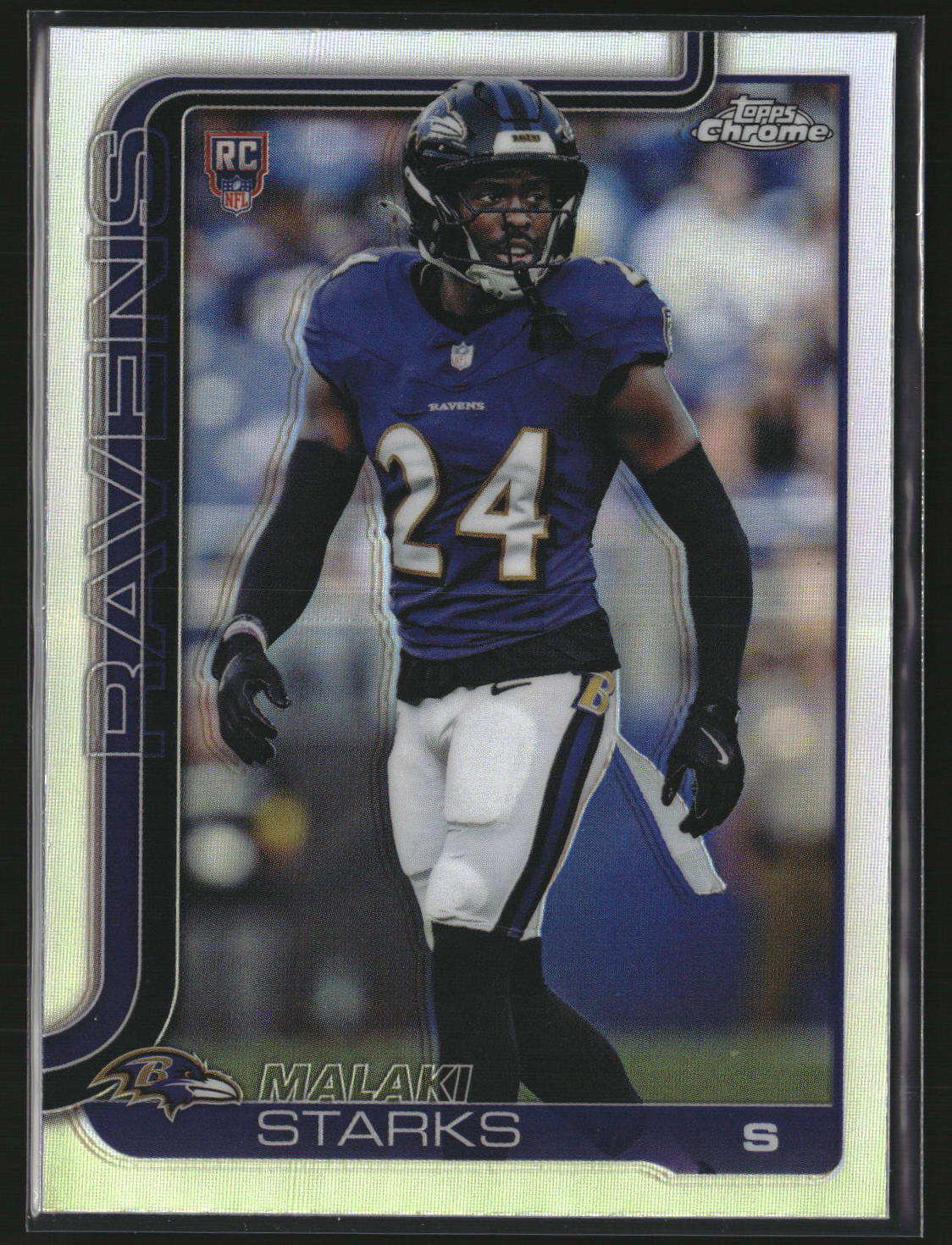 Malaki Starks 2025 Topps Chrome Football Refractor #347