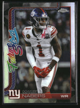 Malik Nabers 2025 Topps Chrome Football Future Stars Refractor #FS-8