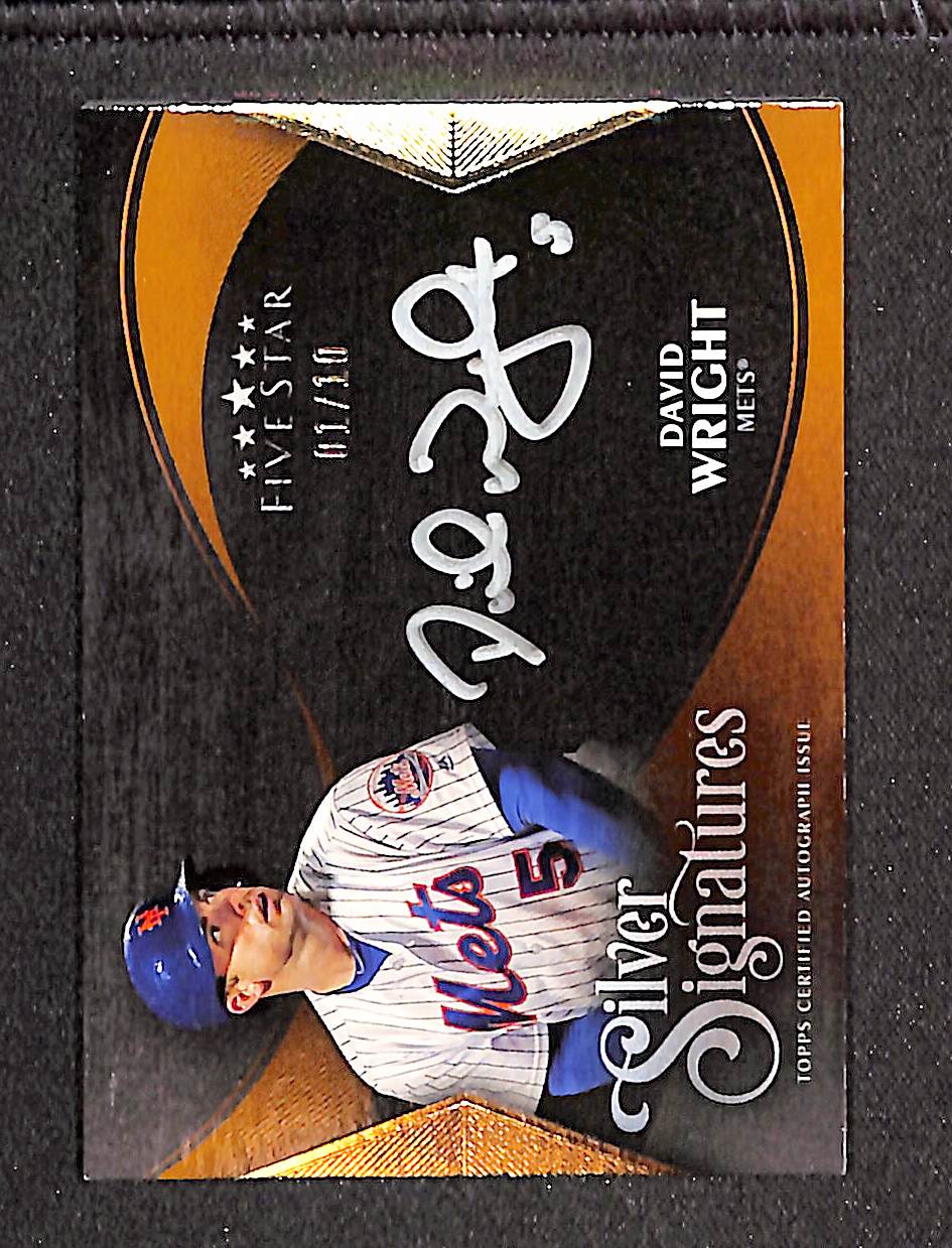 David Wright 2024 Topps Five Star Silver Signature Autographs Gold #SD-WR 01/10