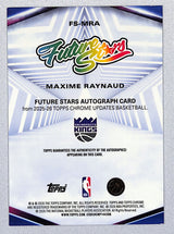 Maxime Raynaud 2025-26 Topps Chrome Update Future Stars Auto Blue #FS-MRA #/150