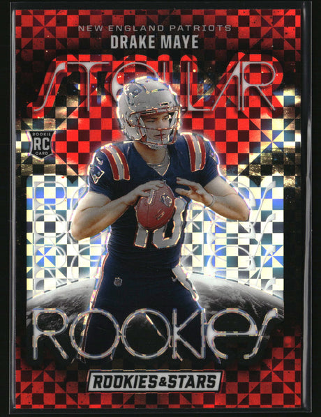 Drake Maye 2024 Panini Rookies & Stars Stellar Rookies Red Plaid #SR-DME
