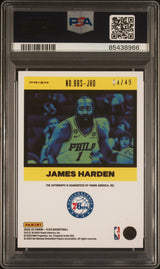 James Harden 2022-23 Flux Best of the Best Signatures Red #BBS-JHD #/49 PSA 10