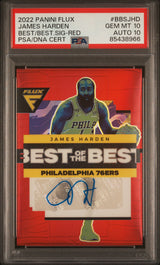 James Harden 2022-23 Flux Best of the Best Signatures Red #BBS-JHD #/49 PSA 10