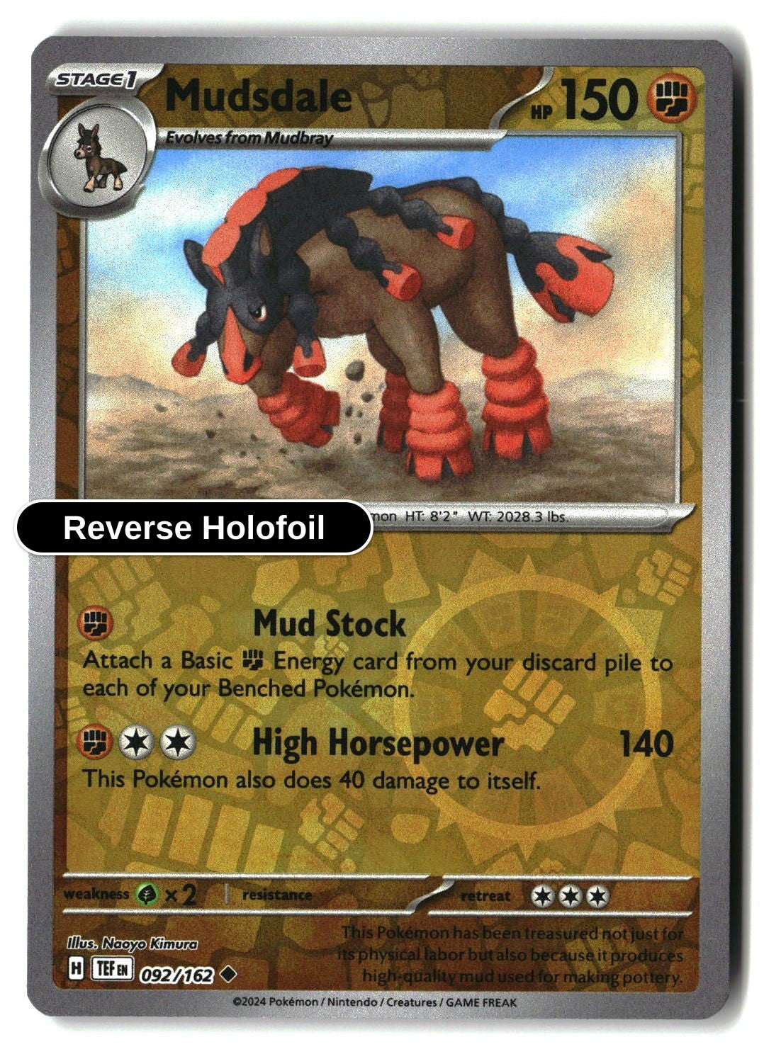 Mudsdale - 092/162 - [TEF - SV05: Temporal Forces] - Reverse Holofoil