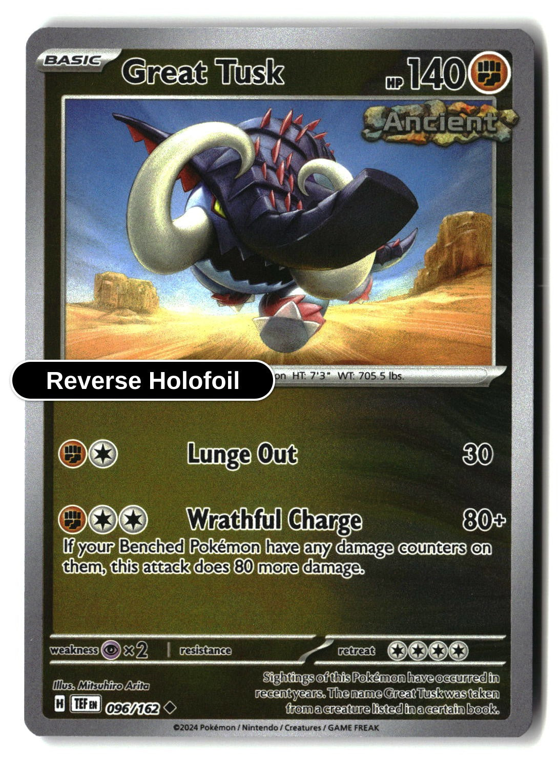 Great Tusk - 096/162 - [TEF - SV05: Temporal Forces] - Reverse Holofoil