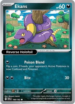Ekans - 100/162 - [TEF - SV05: Temporal Forces] - Reverse Holofoil