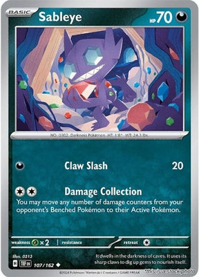 Sableye - 107/162 - [TEF - SV05: Temporal Forces]