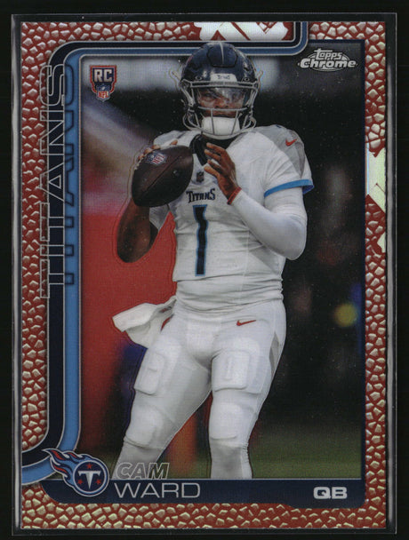 Cam Ward 2025 Topps Chrome Football Leather Refractor #314