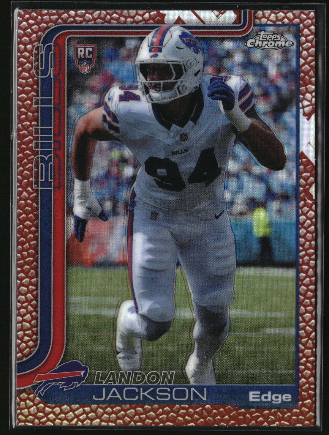 Landon Jackson 2025 Topps Chrome Football Leather Refractor #358